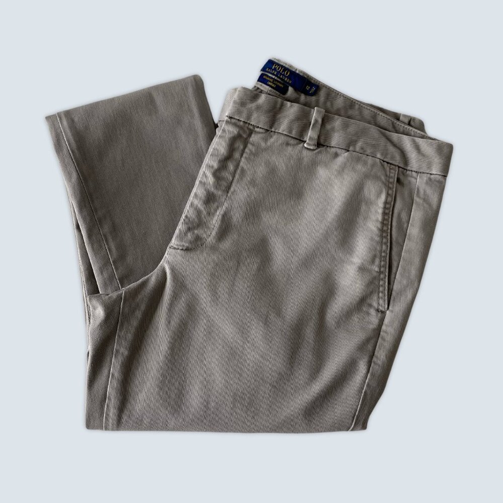 Polo Ralph Lauren Grey Skinny Brooke Chino Pants Sz 12